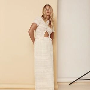 VRG GRL Mia Midi Skirt in Cream. Size is AUS 8/US 4/Small